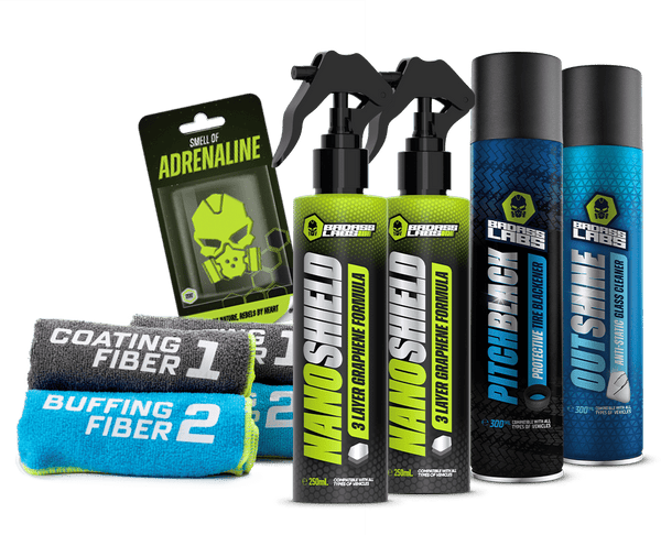 Full-Option Paket - 2 x Nanoshield, 4 x Mikrofiber Krpe, 1 x PitchBlack, 1 x OutShine
