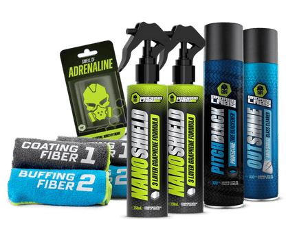 Full-Option Paket - 2 x Nanoshield, 4 x Mikrofiber Krpe, 1 x PitchBlack, 1 x OutShine